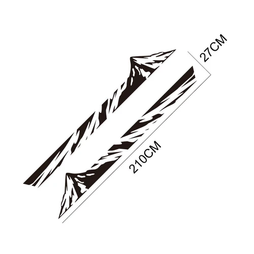 Mountain Stripe Graphics Car Sticker For Jeep Gladiator 2Sides Vinyl Decals - Bild 1 von 8