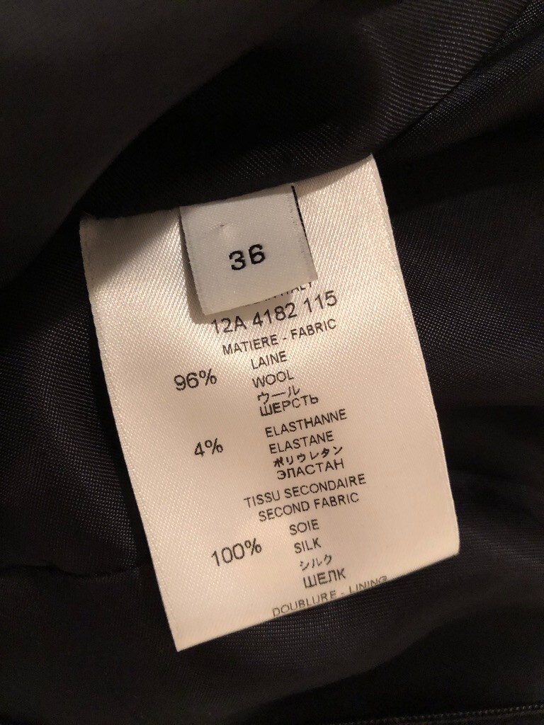 Authentic Givenchy Black Wool Ruffled Hem Skirt F… - image 5