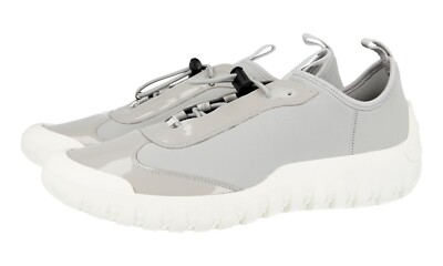 PRADA Neoprene + Leather Sneakers Beach Shoes 4E3173 Gray NEW -  US 10 EU 43