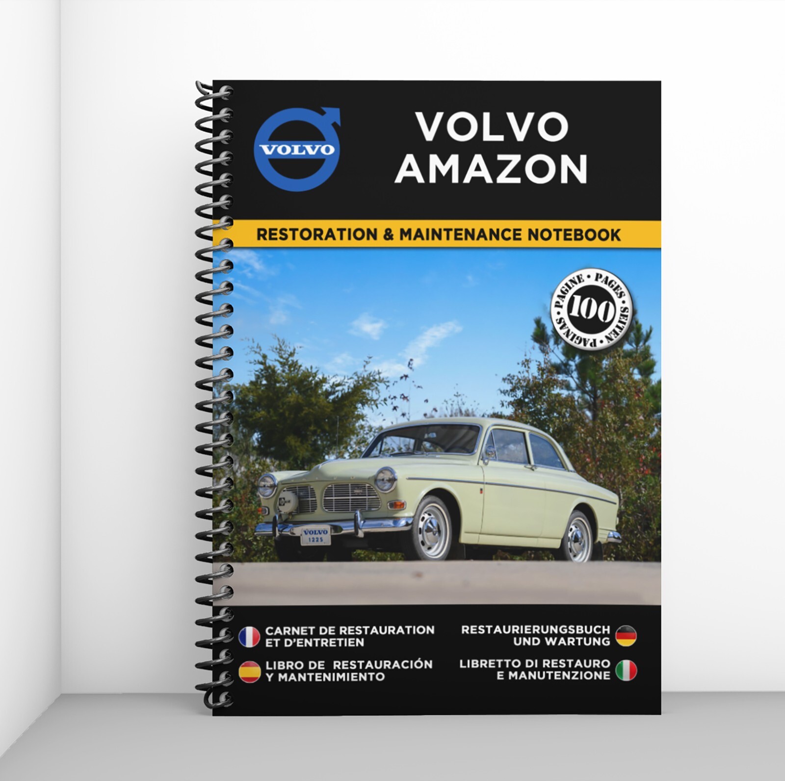 Volvo Amazon livre de bord mécanique pour organiser les réparations au garage