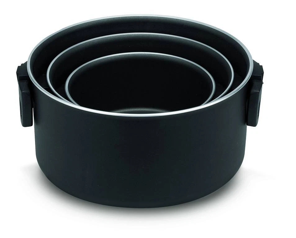 Ballarini Click & Cook Topf-Set Topfset 3 tlg Topf Töpfe Campingtöpfe mit Deckel - Bild 2 von 3