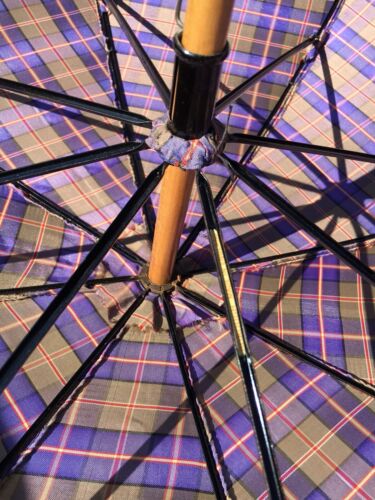 Vintage Ladies Borough Walking Length Parasol Crook Cane Handle great condition - Picture 10 of 15
