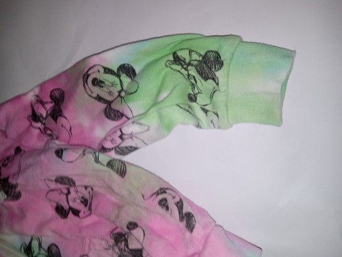 Disney Junior Minnie Girls Hoodie Size 5 Tie Dye Zip Up - Picture 2 of 10