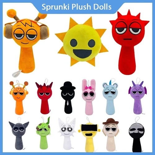 9.8" Horror Game Sprunki Plush Cartoon Soft Stuffed Pillow Dolls For Kid Toys - Picture 2 of 45
