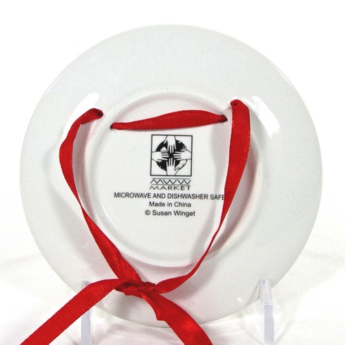 MWW Market ENCHANTED SNOWMEN 4.5" Mini Plate Set 4Pc Christmas Susan Winget - Bild 7 von 23