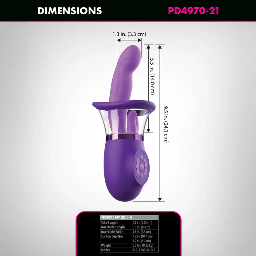 Fantasy for Her Ultimate Pleasure Pro Plus Vibrator w/ a Clitoral  Stimulator