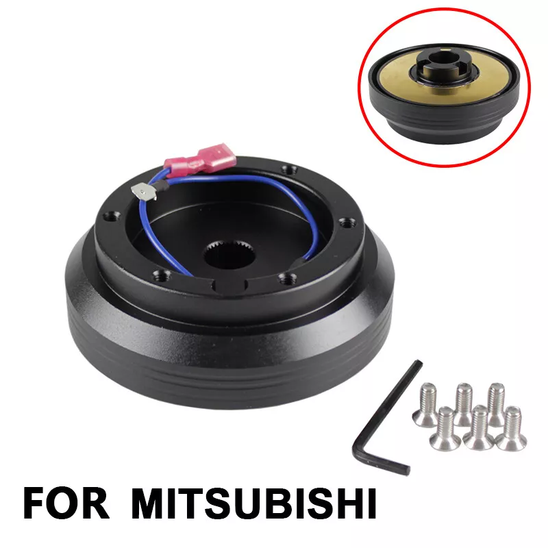 Black Quick Release + Short Hub Adapter For Mitsubishi Eclipse Lancer Galant - Изображение 3 из 4