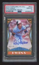 POP 1 PSA 10 Rod Carew 2018 TOPPS BROOKLYN COLLECTION AUTOGRAPH #ED 09/10 HOF 