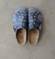 Bravest Studios Denim Paisley Mule Size 10 Brand New