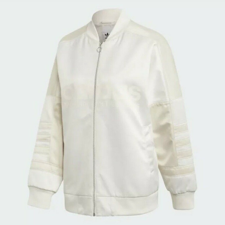 Adidas Originals Womens L Track Jacket Chalk White Solid Active