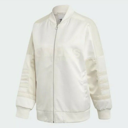 Adidas Originals Womens L Track Jacket Chalk White Solid Active Wear DH4199 609 - Picture 2 of 10
