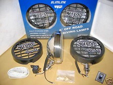 WIPAC S6015 6 inch Stainless Driving lamp set 100watt Halogen with 4x4 grilles
