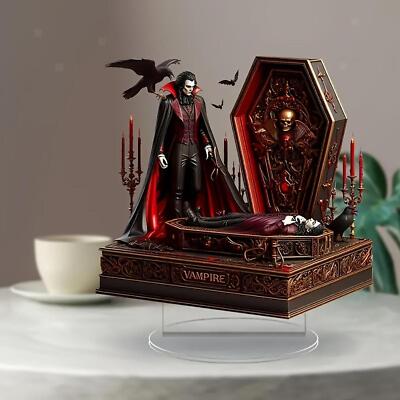 2D Vampir Sarg Acryl Schild Akzent Platte für Party Halloween Kamin