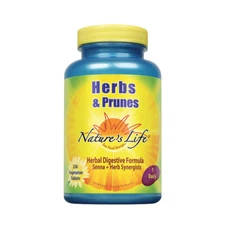 Nature’s Life Herbs & Prunes | 400mg Senna & Herbal Blend | 250 Tabs, 250