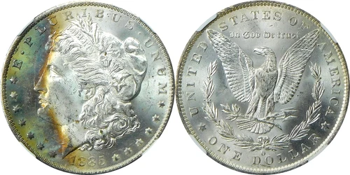 1885-O Morgan Silver Dollar - NGC MS 64* - Olathe Dollar Hoard - OBV Toning