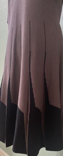 Jersey de algodón marrón Peruvian Connection - Vestido ajustado/acampanado - Talla mediana - Imagen 3 de 7