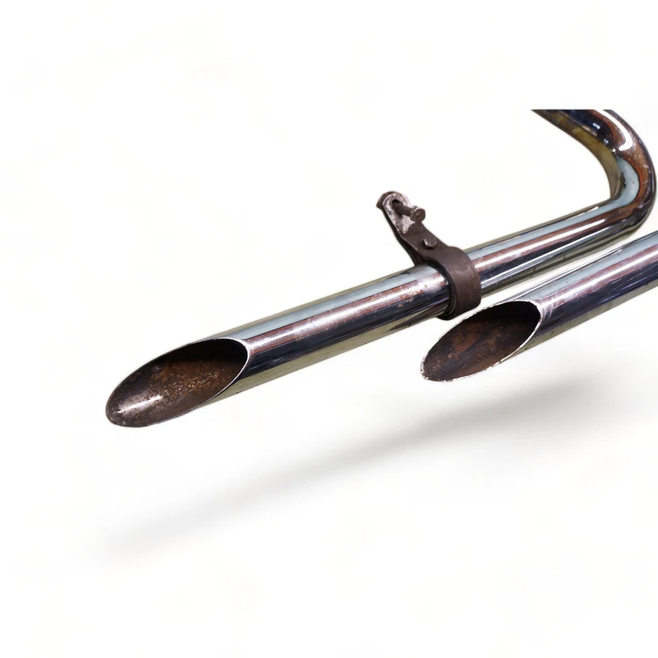 1953 Harley Panhead Knucklehead Fl El Hydra glide OEM *2756A Drag Exhaust Pipes  - Image 2 of 4