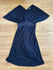 NWT Kenneth Cole Womens sz M black wrap dress