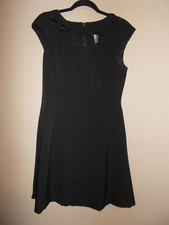 Vince Camuto Womens Size 12 Solid Black Dress Cut Out Front Neckline