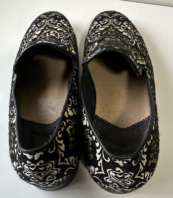 Robert Graham Gibbons Smoking Slipper Loafer Black Gold 