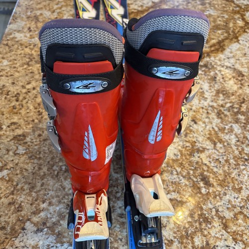 Nordica 143 cm Skis, Bindings & Size 6 US Boys Lange Boots Package Deal - Picture 7 of 16