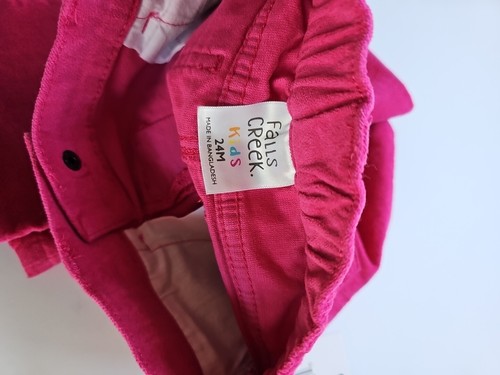 Girls 24M Pant Raspberry Color Brand New With Tags Falls Creek Brand Velvet Feel - Picture 5 of 5