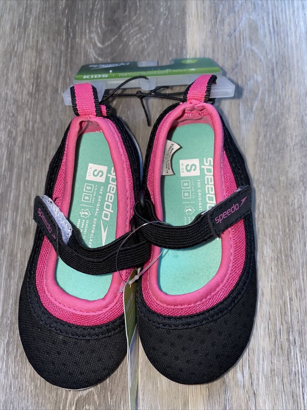Speedo Kids Water Shoe SMALL Max 76% Max 87% OFF OFF 5-6 Toddler Black Pin Mary Jane NEW