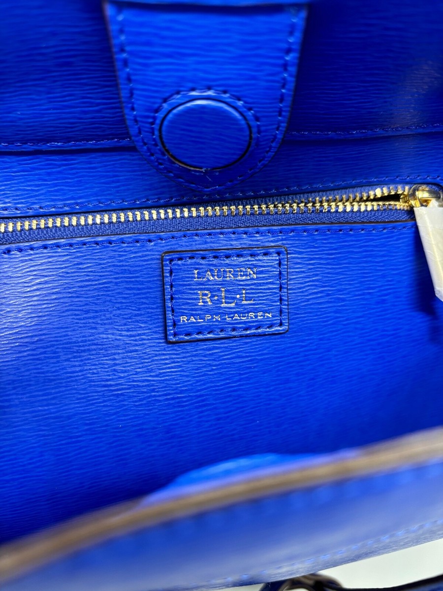 Lauren Ralph Lauren Electric Blue LARGE ANDIE Leather Lauren Ralph Lauren Electric Blue LARGE ANDIE Leather