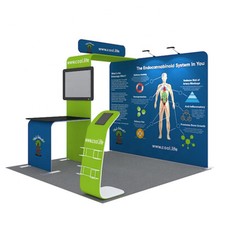 10ft Portable Tension Fabric Trade Show Display Booth Kit Event Stand Expo Set