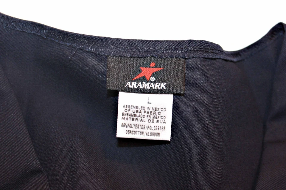 VINTAGE 78 Aramark Unisex Hospitality Vest Size L Blue 2 Pocket Work Top NEW - Image 4 of 4