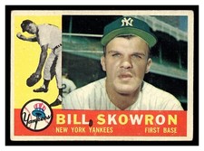 1960 TOPPS BILL MOOSE SKOWRON #370 NEW YORK YANKEES MID GRADE LOOKS NICE