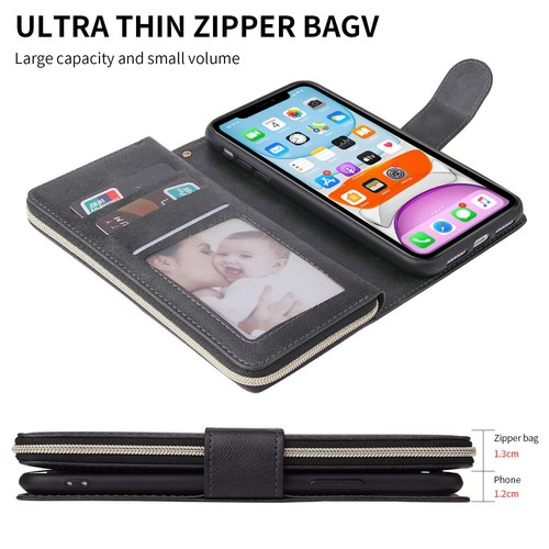 For Samsung S25 S24 S23 S22 S21 S20 A16 A55 A15 Case Wallet Leather Flip Cover - Picture 3 of 56