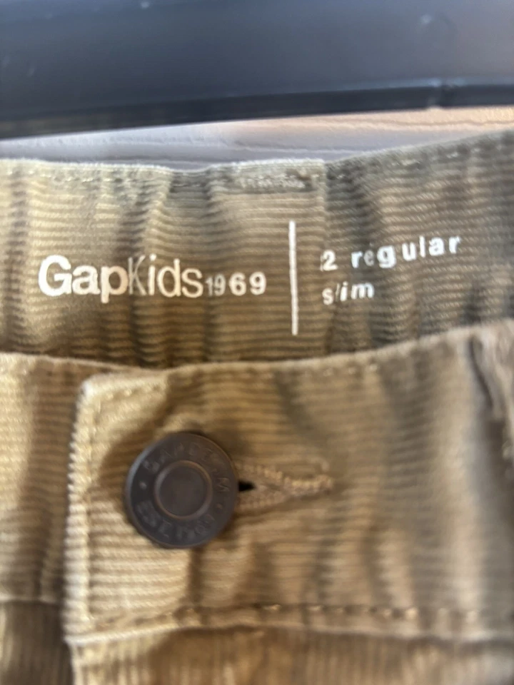 Gap Kids Girls Chino Khaki Brown Corduroys Size 12 Slim - Image 3 of 4