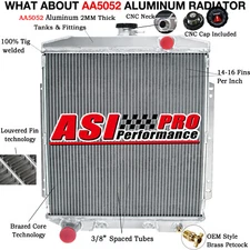 3Row Radiator Fit 54-56 Ford Country Squire/Sedan Fairlane Mainline V8 #CC5456HD