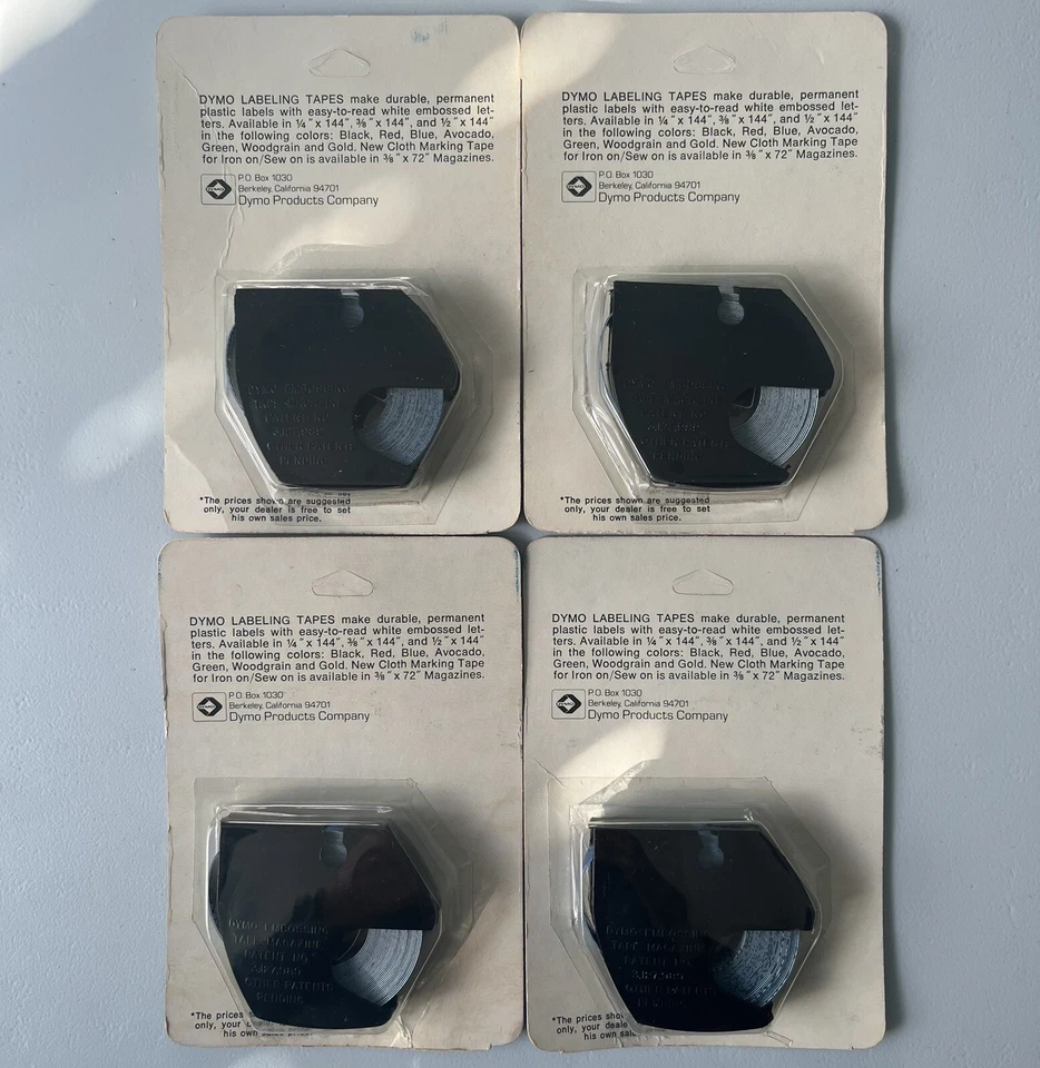 Dymo Labeling Tape Blue 3/8" x 144" Set of 4 | 7291-06 Embossing Tape Magazine - Image 2 of 2
