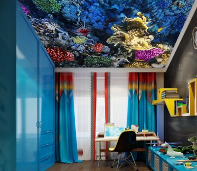 3D Yellow Stone ZHU218 Ceiling Wall Paper Wall Print Decal Wall Deco Zoe