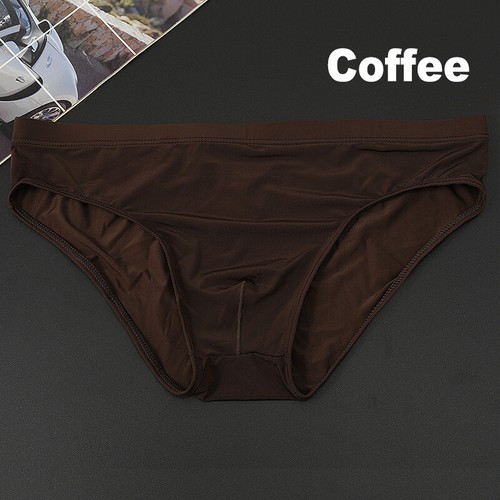 Calzoncillos de seda helada sexy para hombre cintura baja bikini bragas bolsa ropa interior transpirable x1 - Imagen 13 de 62