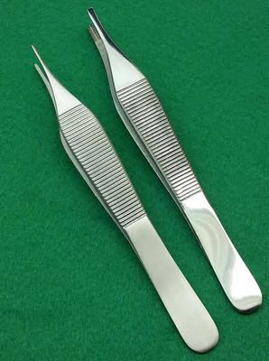 SET OF 2 ASSORTED ADSON DRESSING + ADSON BROWN FORCEPS 4.75'' SURGICAL INSTRUMENT