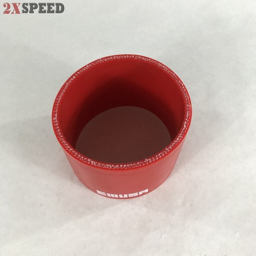 Red 4" To 4" Straight Silicone Hose 102mm Intercooler Coupler 4-Ply - Picture 7 of 8