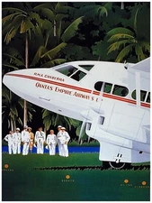 9790.Qantas empire airways.crew waiting to board.POSTER.decor Home Office art