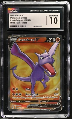CGC 10 Aerodactyl V 179/196 SWSH Lost Origin Pokemon Card | eBay