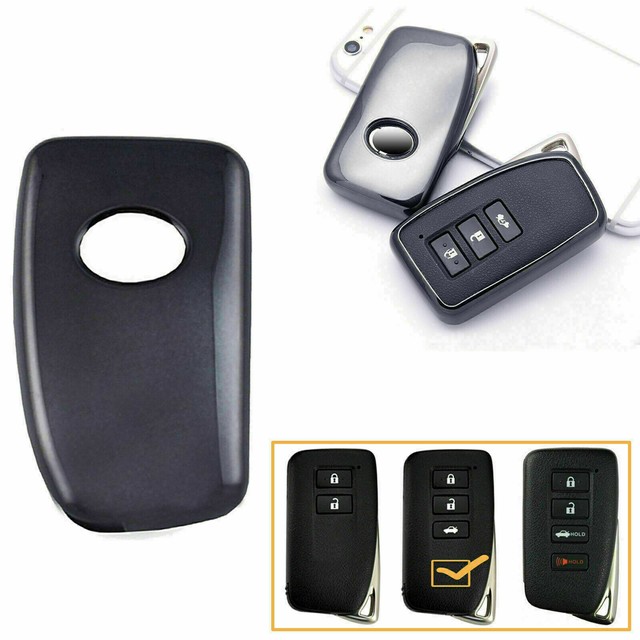 Black TPU Remote Key Cover Protection FOB For Lexus IS300 LS570 RX350