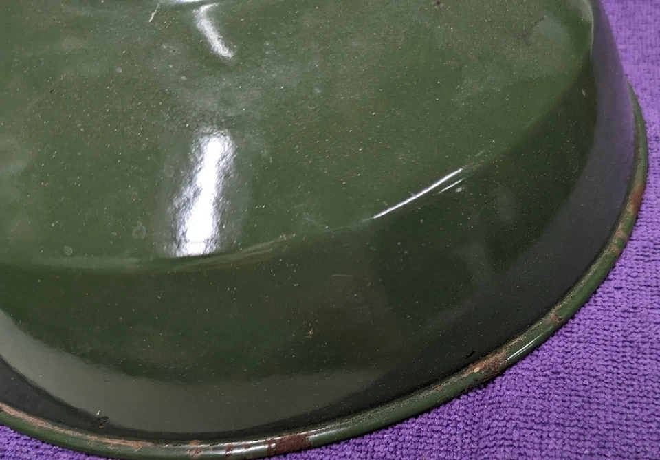 Antique American Benjamin Industrial Green Enameled Factory 12" Pendant Light - Image 4 of 4