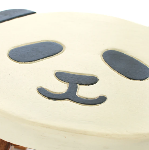 Panda Face Design Handmade Wooden Round Mini Stool, Chair for Toddlers, Kids - Picture 5 of 5