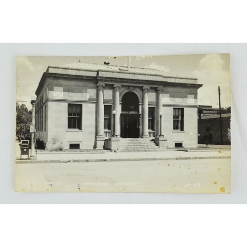 Abilene Kansas Post Office Real Photo Antique Postcard RPPC - Picture 1 of 2
