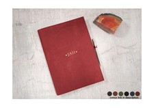 Amalfi A4 Italian Leather Refillable Journal Red Free Initials Engraving!
