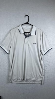 Albert Morris Polo Shirt Mens Large Gray Contrast Trim Golf Top