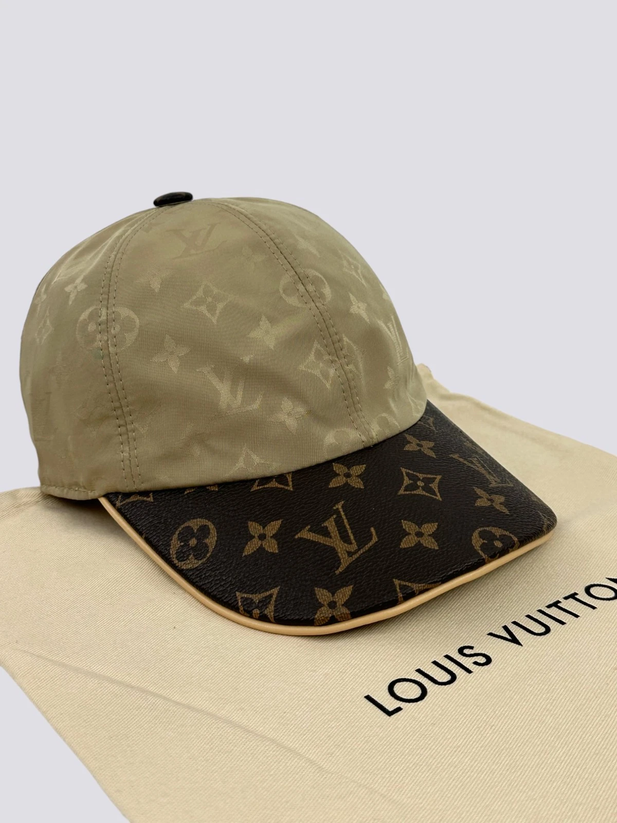LOUIS VUITTON（LV） Cappello Berretto Baseball Louis Vuitton LV Monogram Get Ready Nylon Beige Taglia M