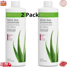 2X Herbal Aloe Concentrate Cranberry Pint 16 Oz - From USA