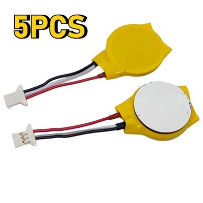 5x 1.25 Flat Plug Button Battery For Laptop Motherboard Notebook Computer KTS